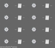 100 Clear PVC KEEPERS for EAR Threads Wires Earrings  Ribbed 3mm STOPPERS