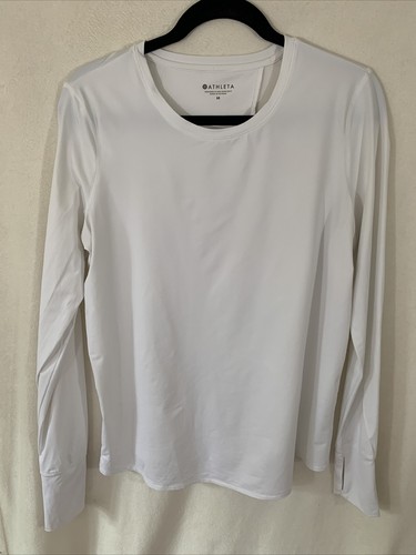 Athleta White Sunlover UPF Tulip Back 