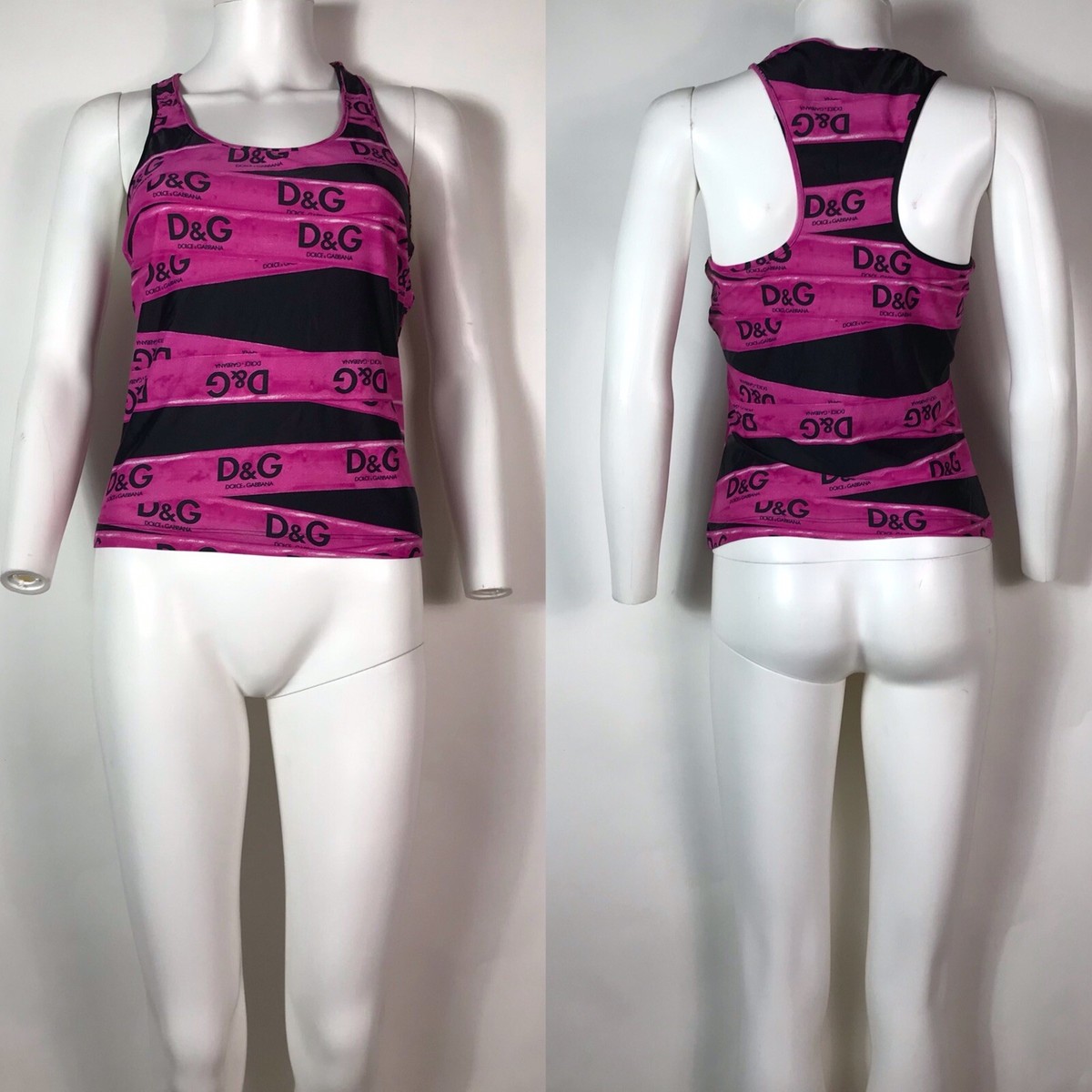 D&G DOLCE&GABBANA 半袖カットソー ロゴプリント ピンク Jersey T-shirt with raised DG logo embroidery in Pink for Women