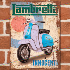 LAMBRETTA INNOCENTI Metal Signs Man Cave Shed Garage Scooter Moped Bar Tin Sign