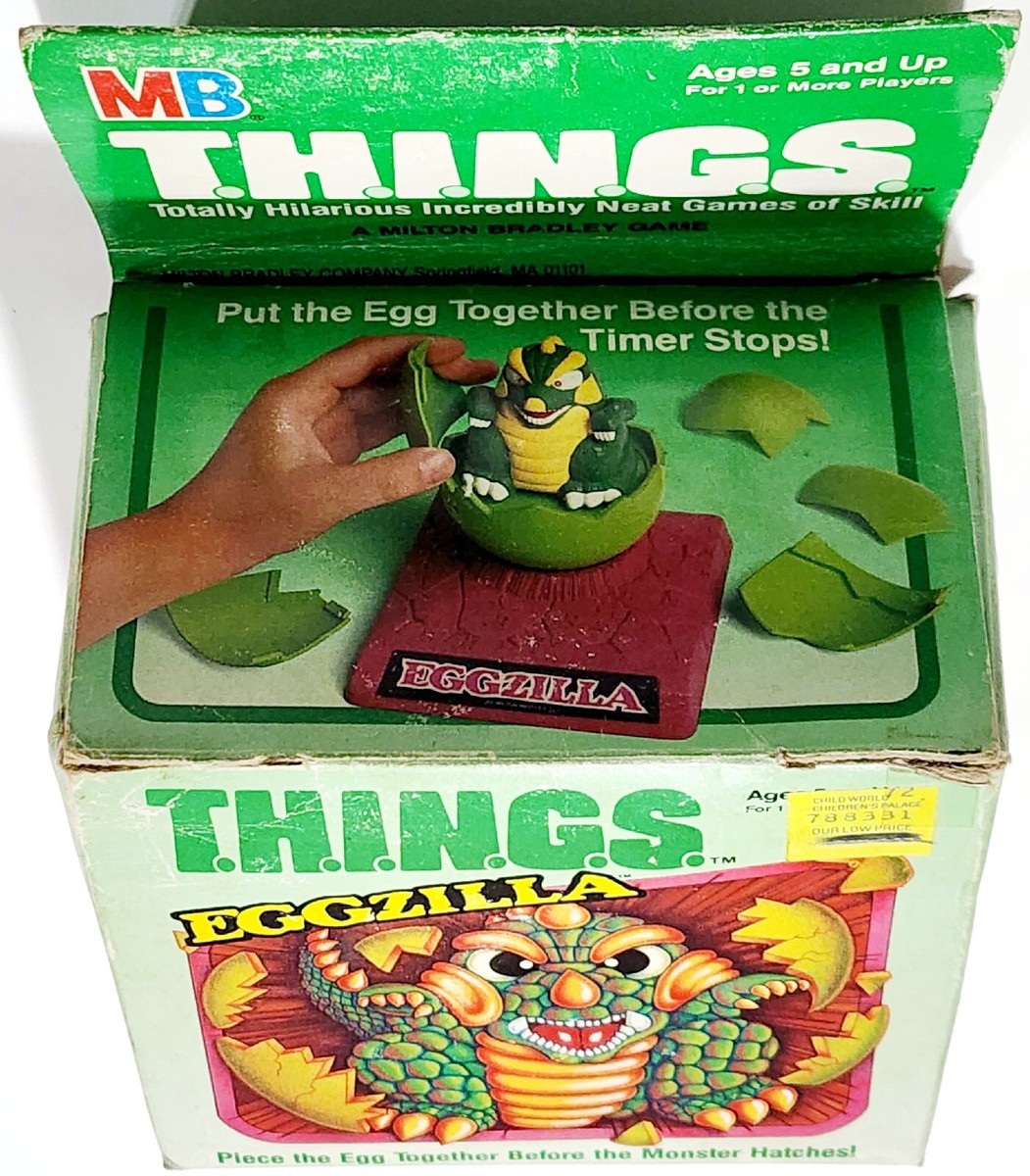 RARE VINTAGE 1987 MILTON BRADLEY T.H.I.N.G.S. EGGZILLA GAME 99