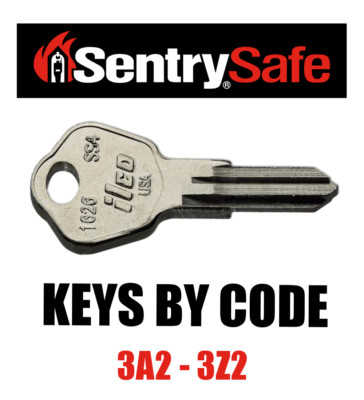 Sentry Safe & Fire Box keys / Select your key code  / Series 3A2 - 3Z2
