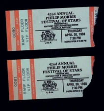 Philip Morris Festival Stars Ticket Stub Freedom Hall KY Music 4/30/1998