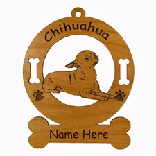 Chihuahua Laying Ornament Personalized With Your Dogs Name 2109