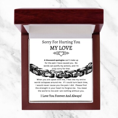Apology Gift For Him Apology Bracelet For husband Forgiveness I am Sorry Gift
