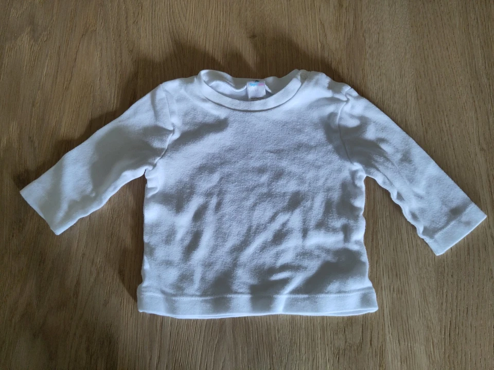 Langarmshirt in Größe 62 von Topomini, weiß - Bild 1 von 3