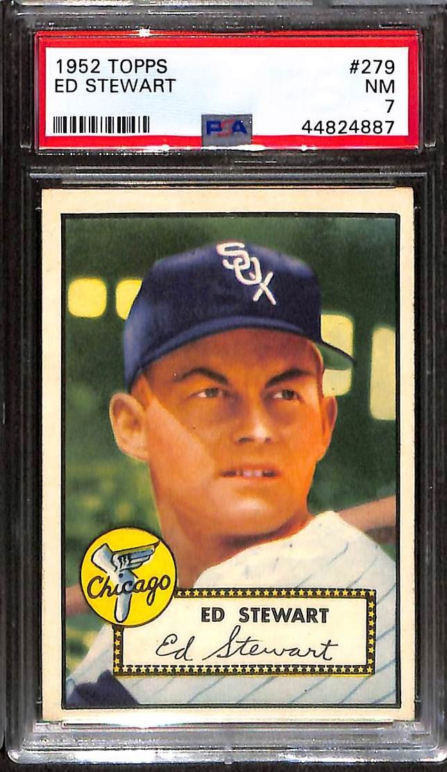 1952 Topps #279 ED STEWART PSA 7 NM 44824887