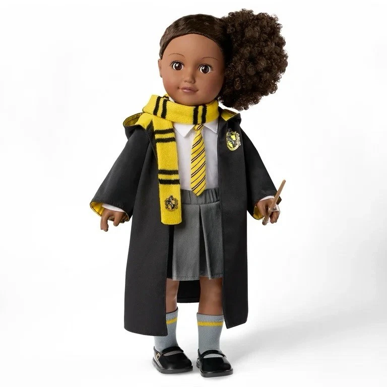 Conjunto Varinha Uniformes Harry Potter 18” Boneca My Life American Girl HUFFLEPUFF - Imagem 3 de 4