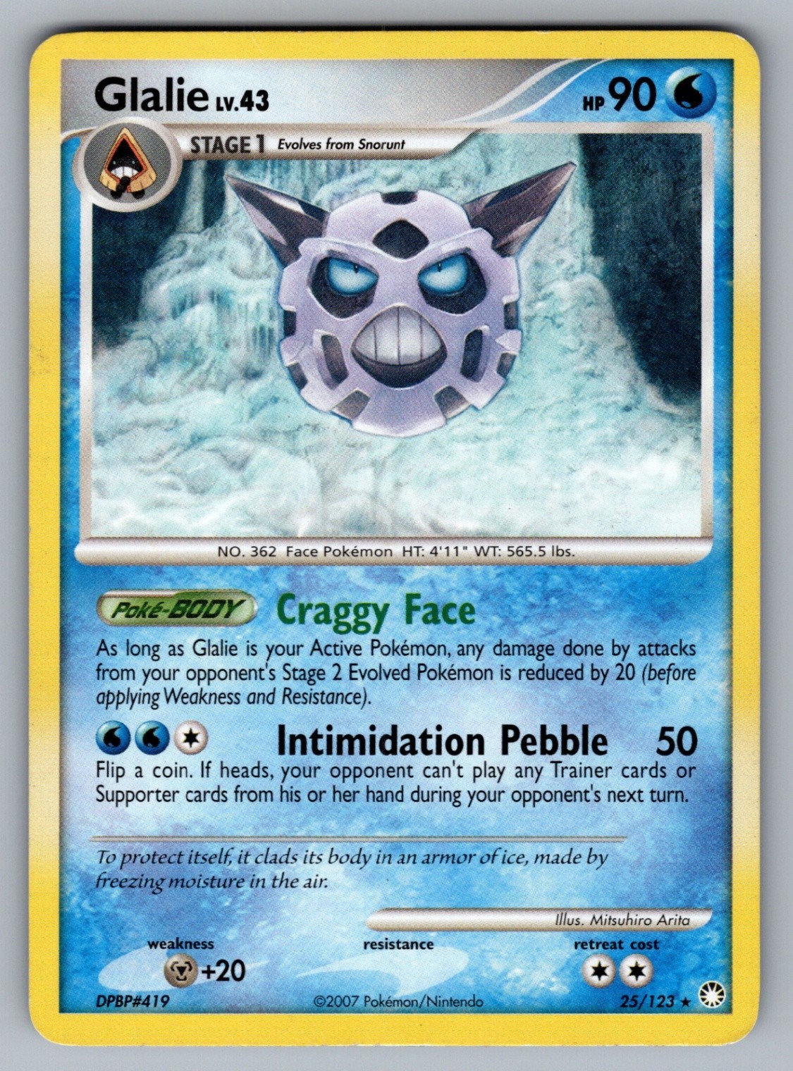 Glalie Rare Mysterious Treasures 25/123 Pokemon NM