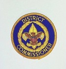 BSA Vintage District Commissioner Position Patch Embroidered Blue Gold