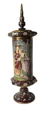 EGERMANN Bohemian Enameled Hand Painted Purpl...
