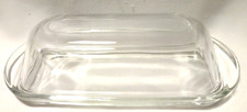 Plato de margarina de mantequilla de vidrio transparente simple vintage decoración de cocina para el hogar como está B2
