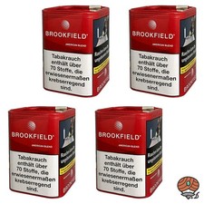 Brookfield American Blend Zigarettentabak, Feinschnitt Tabak Dose 4x 120g
