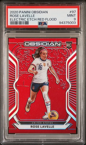 Rose Lavelle [Red Flood] #97 2020 Panini Obsidian card