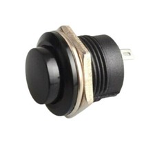 Black Momentary Push Button Switch – 12v 5A Screen Wash Horn Kit / Classic Car