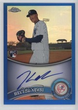 2011 Topps Chrome Rookie Auto Blue Refractor 162/199 Hector Noesi #218 Auto 1u6