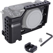 NICEYRIG Sony ZV-E1 Camera Cage Full Metal with Grip, Additional Cold Shoe Base