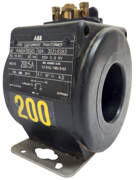 ABB Type CMF Current Transformer 4460A30G01 200:5A 10kV 60Hz 0.6kV NSV