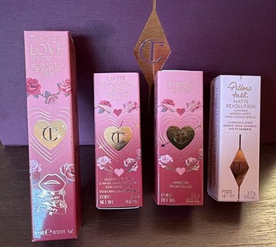 CHARLOTTE TILBURY Pillow Talk Matte Revolution, Tinted Love, Kissing Lot Of 4