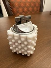 Vtg Fenton Milk Glass Hobnail Cigarette Lighter Tabletop 3.25” Tall White