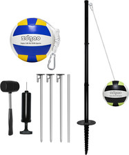 Portable Tetherball Set with 2 Tetherball Balls, Rope and Pole, Heavy Duty Tethe