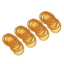 1" x 1/20" 500 Pcs Yellow Elastics Rubber Bands for Office File Folder