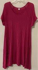 Old Navy Womens Large Pink Short-Sleeved Knee-Length Stretchy Dress! A4845