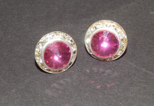 STARLIGHT PERFORMANCE RHINESTONE PERFORMANCE EARRINGS--11MM--PINK-- 5 S