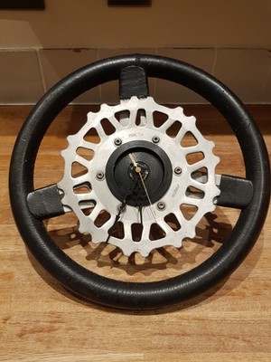 Mountney Leder Lenkrad Kettenrad Sunstar Uhr handgefertigt Mechaniker Garage