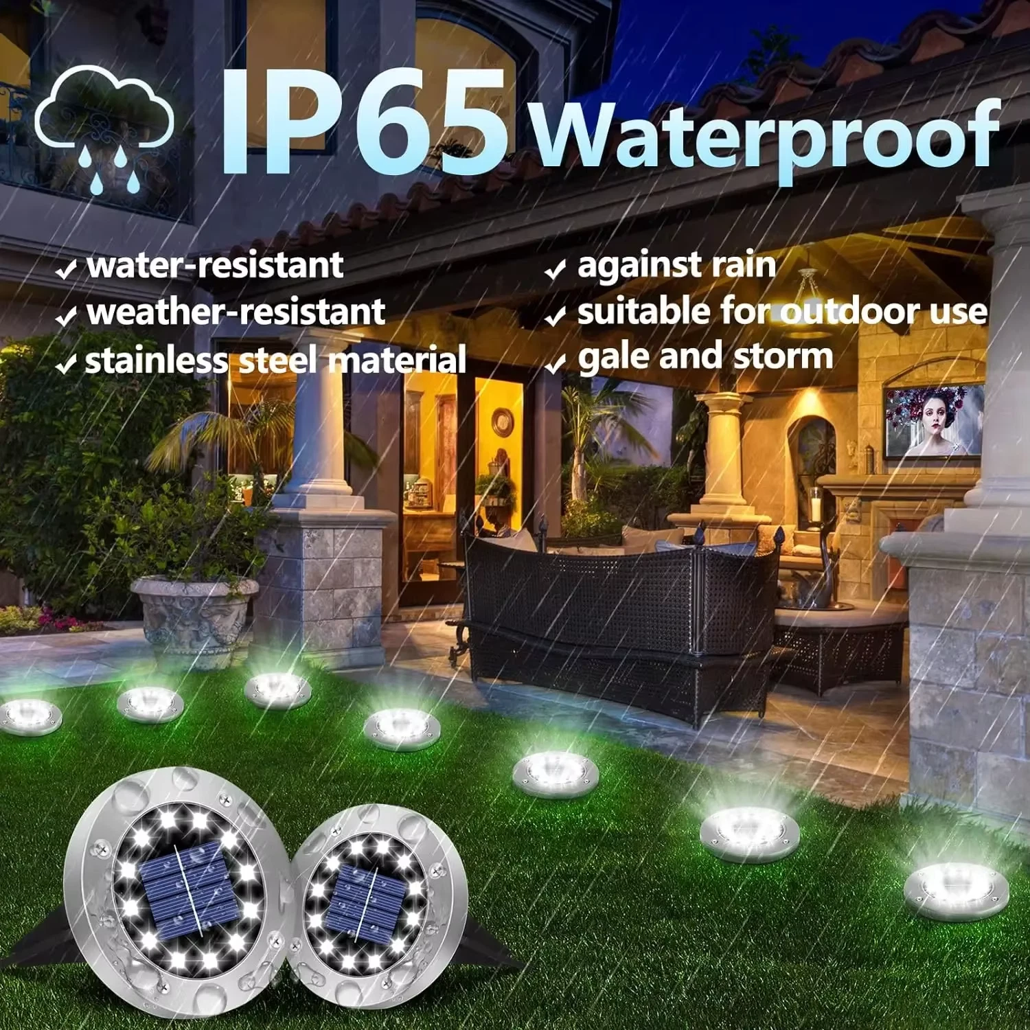 Solar Ground Lights Outdoor Decorations, 12LED Solar Garden Lights Waterproof, S
Opens in a new wind