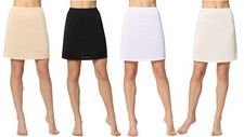 Bellivalini Damen kurz Unterrock Halbunterrock Weich Angenehm Viskosenseide