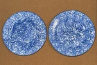 Stangl Pottery Set Of 2 TOWN & COUNTRY-BLUE Dinner Plate 10.5” Hand Painted