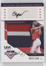 2019 Panini USA Baseball Stars & Stripes Jerseys Prime 15/24 Owen Egan Auto 5i1