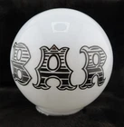 Vintage 6" White “BAR" Milk Glass Globe Lamp Shade Bar Tavern Pub Man Cave