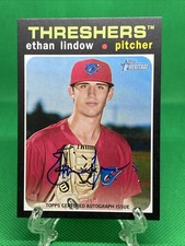 2020 Topps Heritage Minor League Ethan Lindow Phillies Real One Auto SHARP AUTO!