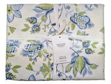 Williams-Sonoma PAINTED VINE 100 Cotton TABLECLOTH 70" x 108" Blue New