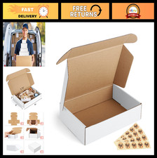 9x6x2 Small Shipping Boxes - 25 Pack White Corrugated Cardboard Mailer for Packa