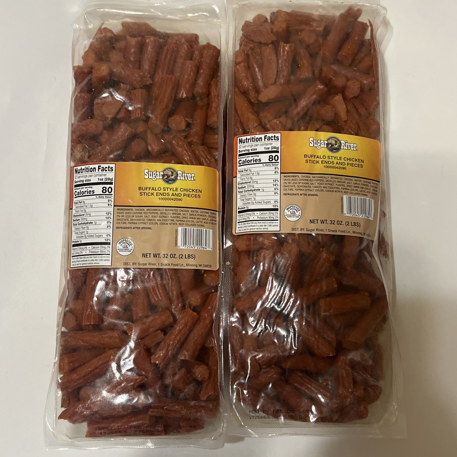 2 PK -  Sugar River Buffalo Style Chicken Stick Ends & Pieces 32 oz. 