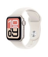 Apple Watch SE 3 40mm GPS Starlight Aluminum Case w Sport Band S/M MEH34LW/A