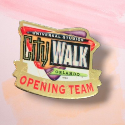 Vintage Universal Studios City Walk Opening Team Orlando Pin RARE Scratched