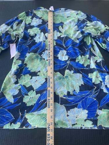 Y2K Sweet Pea by Stacy Frati Mesh Top Sz 1X Blue Green Semi Sheer TAGS - Bild 9 von 12
