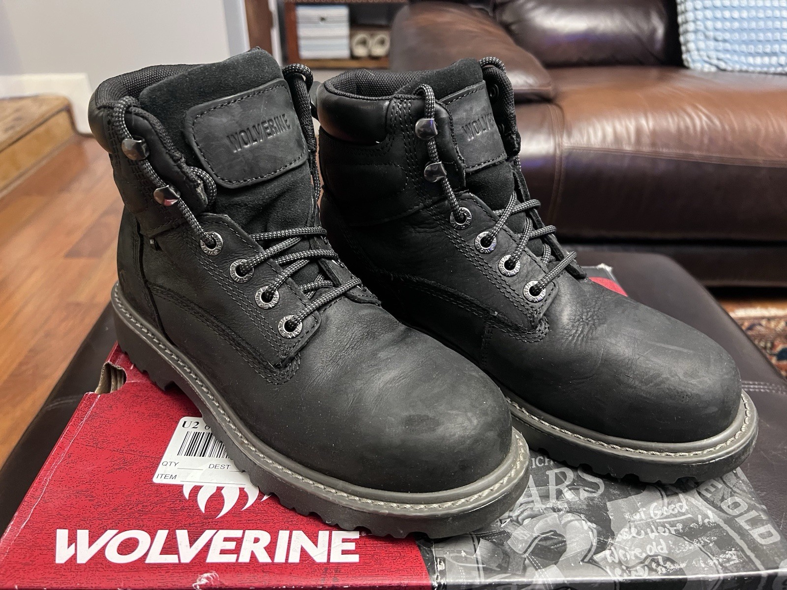 Wolverine Floorhand WP Work Boots Size 7 Black Brand New