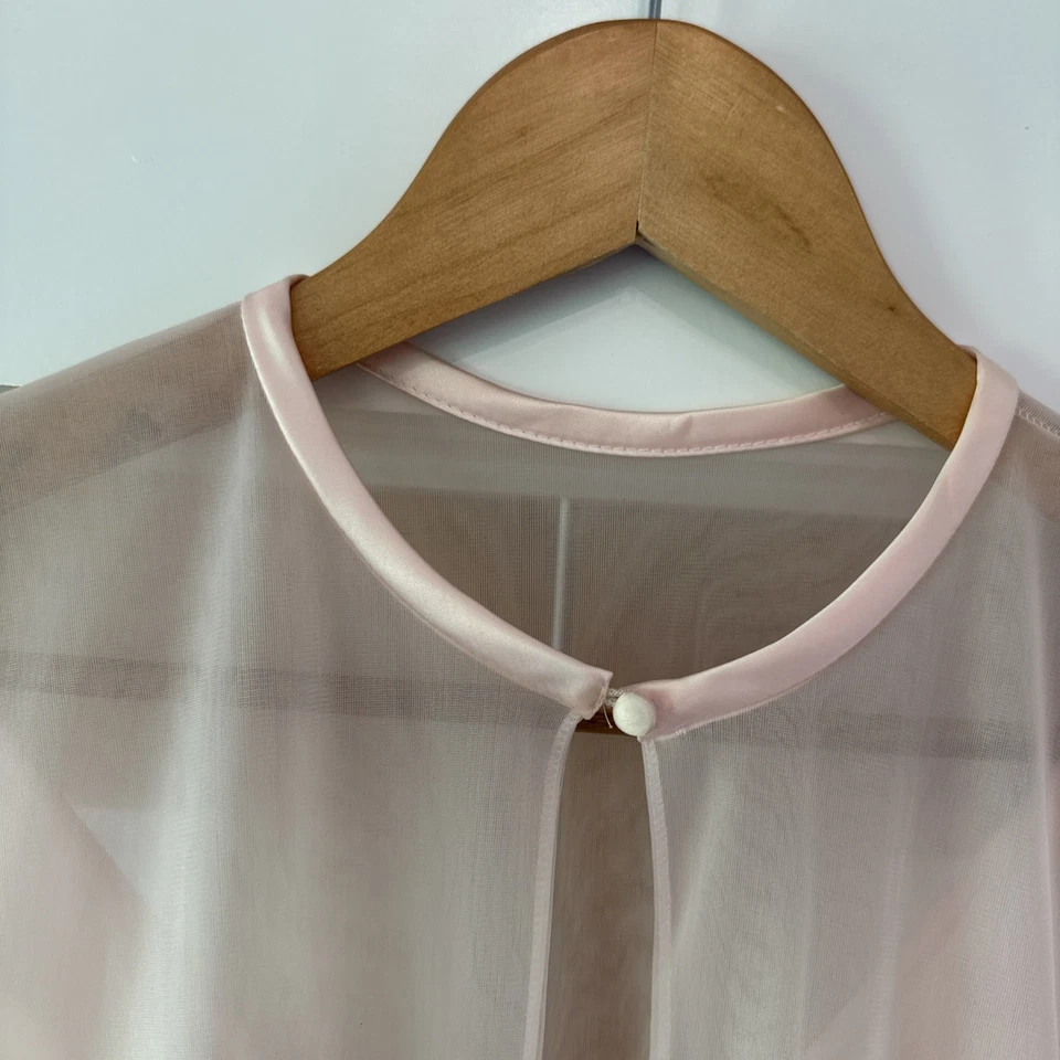 Vanity Fair Peignoir Set Mujer 32 Rosa Nylon Encaje Largo Completo Vestido De Colección Boudoir Foto 3 de 4