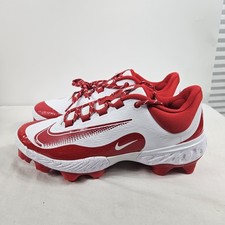 Men's Size 10 Nike Alpha Huarache Elite 4 Low MCS Red Baseball Cleats FD6255-105
