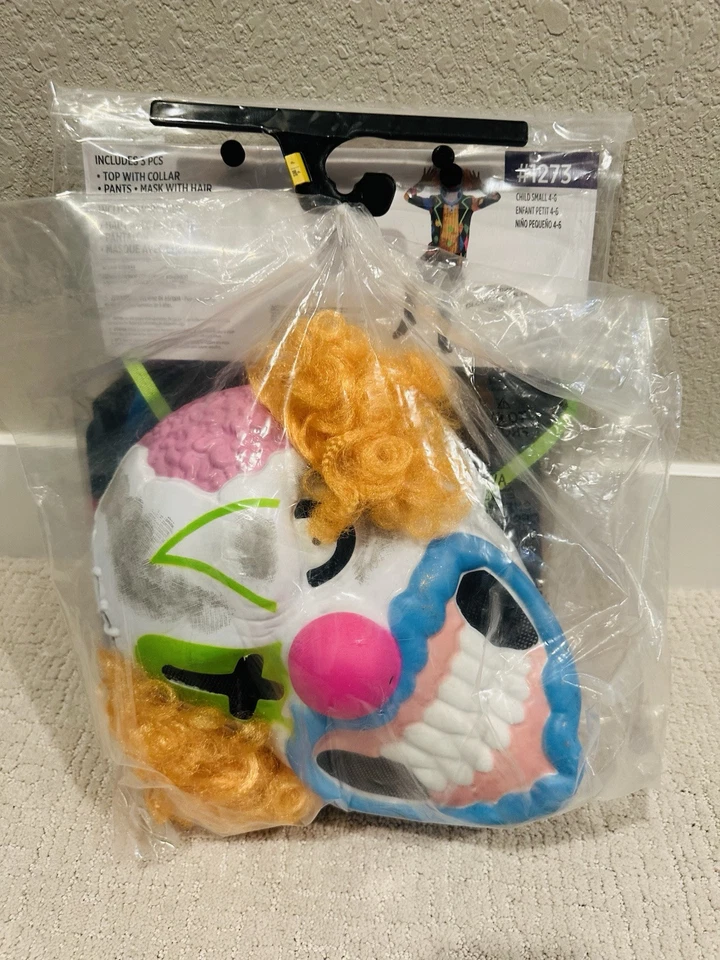 Nuevo Disfraz Bruiser el Payaso Circo Carnaval Halloween Niño Mediano 4-6 Foto 3 de 4