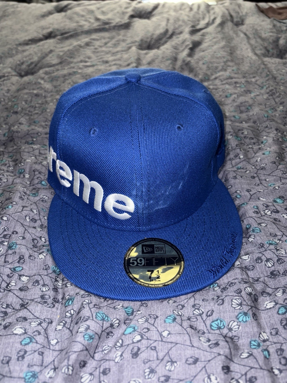 Supreme Side Logo hat New Era 59Fifty Fitted 7 1/2 Bl… - Gem
