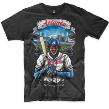 Atlanta Baseball Graphic T-Shirt for Men Cool Fan Sports Design Tee Gameday Top