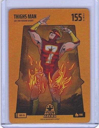 2024 Bo Jackson Battle Arena Thighs Man Fire Battle Foil SP Joe Theismann