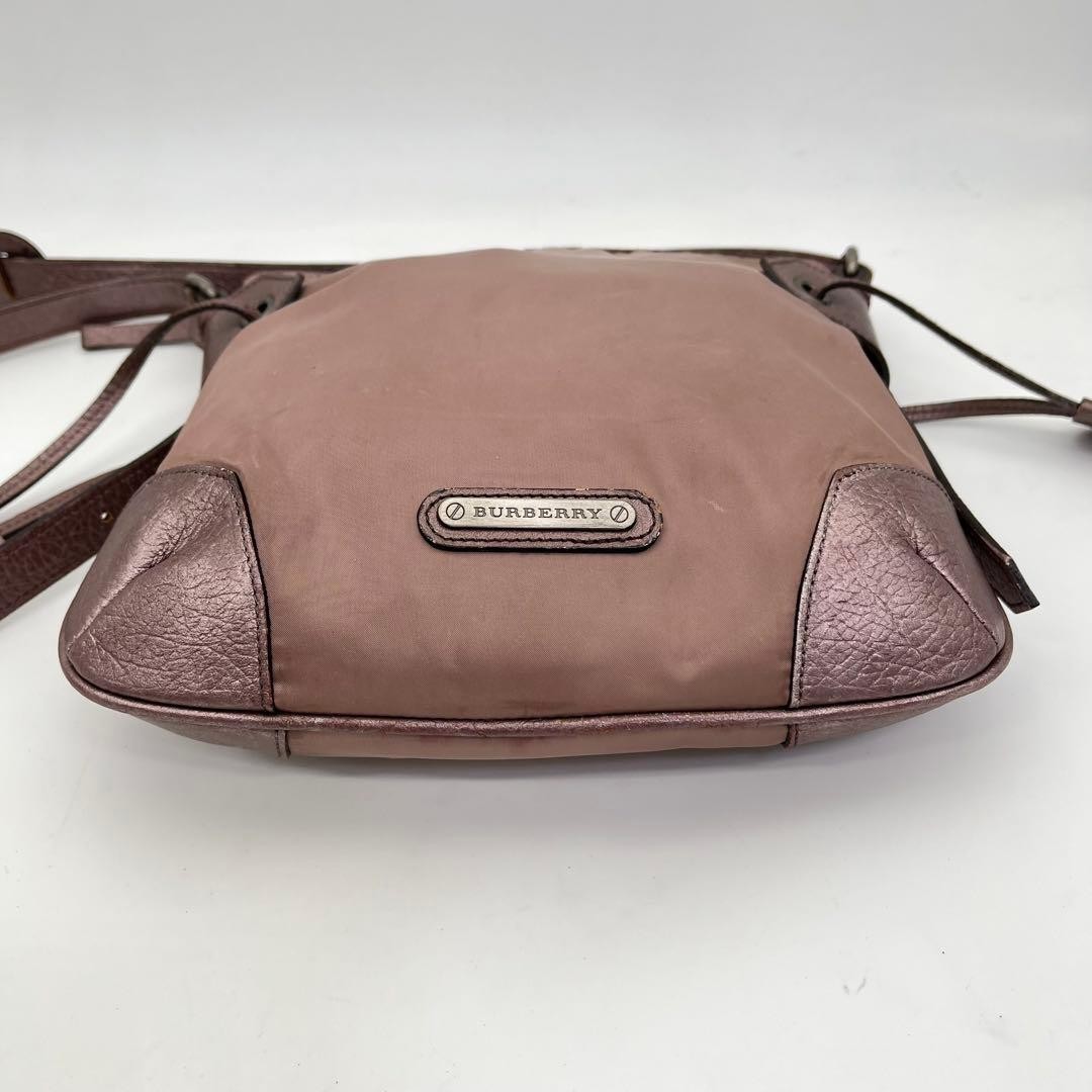 Used  Burberry Crossbody Shoulder Bag Nova Check Logo Hardware Mauve Pink JAPAN thumbnail 6