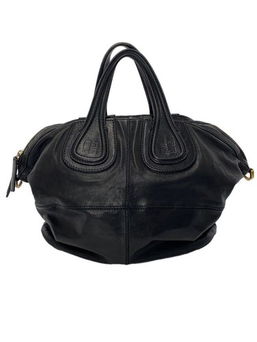 GIVENCHY Handbag Leather BLK Plain MA0130 2way Used